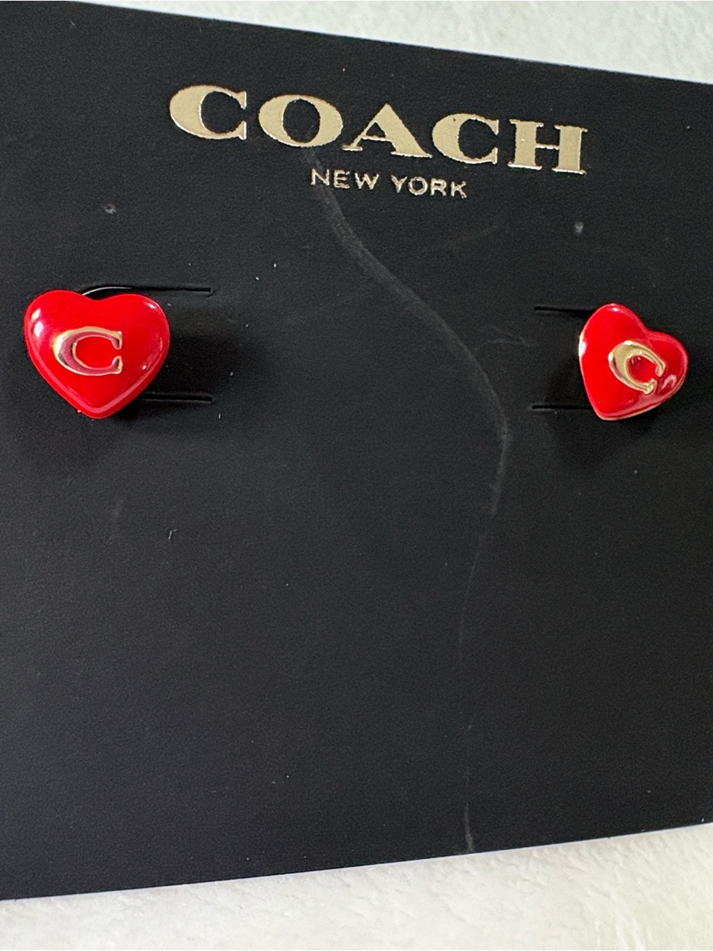 Coach Heart Earrings - Picture 7 of 8